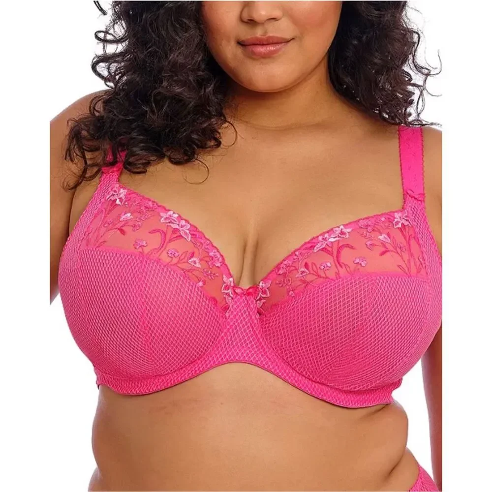 Elomi NWT CURVY Charley J-Hook Underwire Banded Plunge Bra 44G